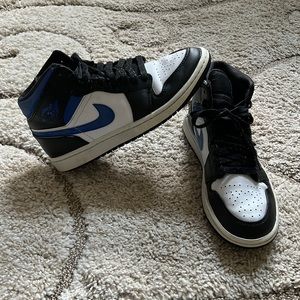 Nike Air Jordan 8 Men’s Blue Black White Hi Top Shoes Sneakers Basketball NIKE